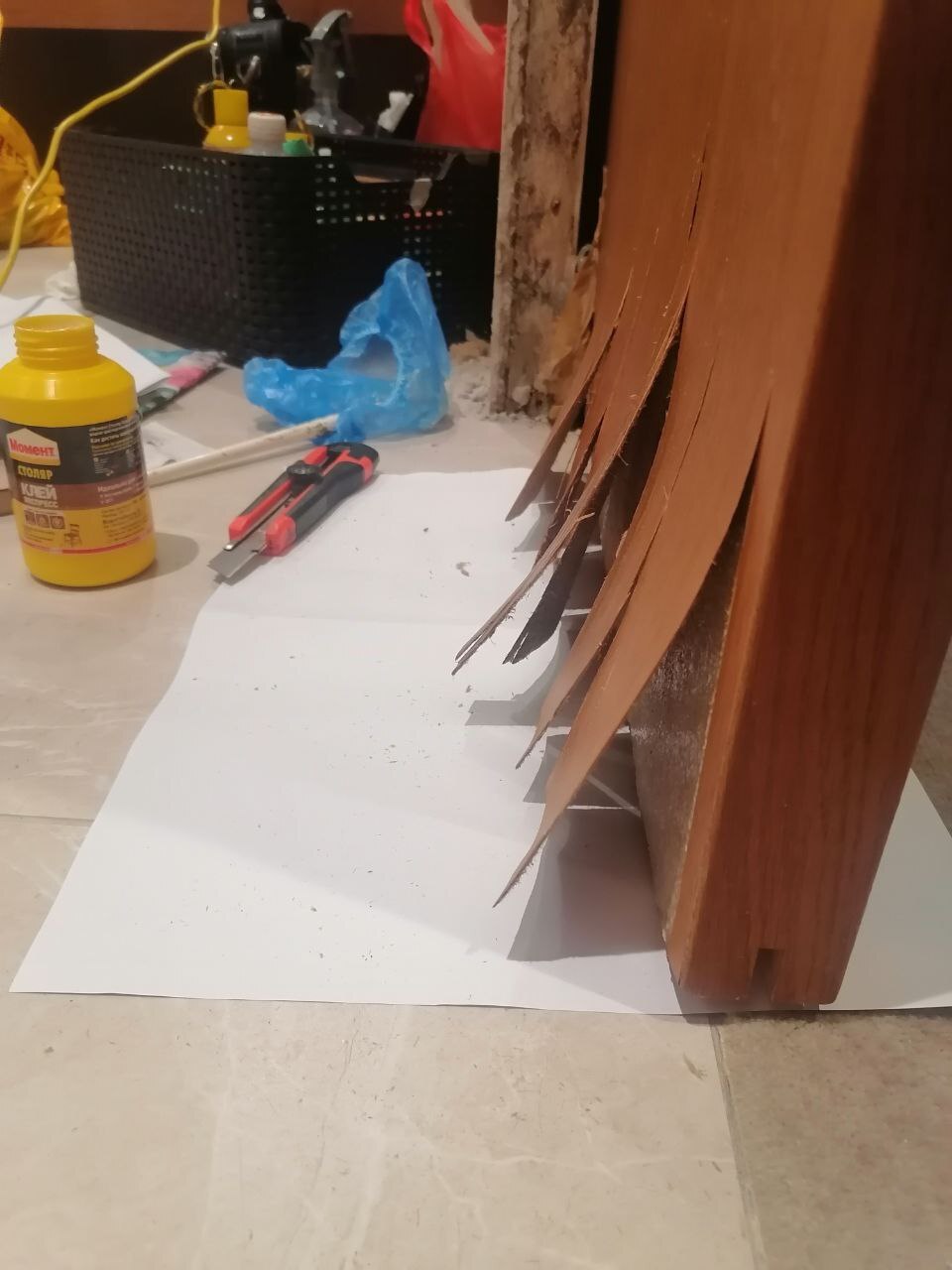 Устранение расслоения облицовки