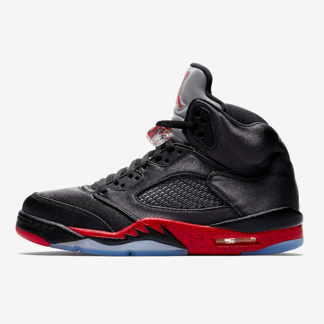 Satin red cheap jordan 5