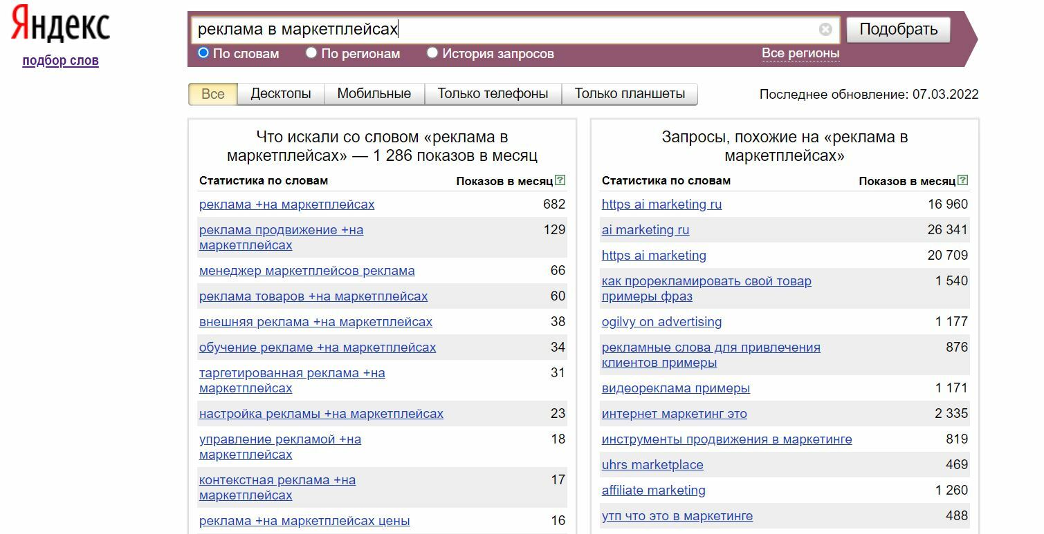 Яндекс Вордстат — все возможности сервиса подбора ключевых запросов