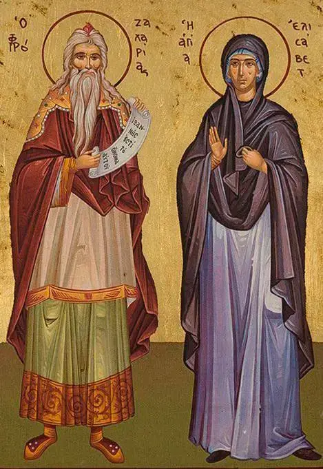 Пророк Захария и праведная Елисавета, родители Иоанна Предтечи
