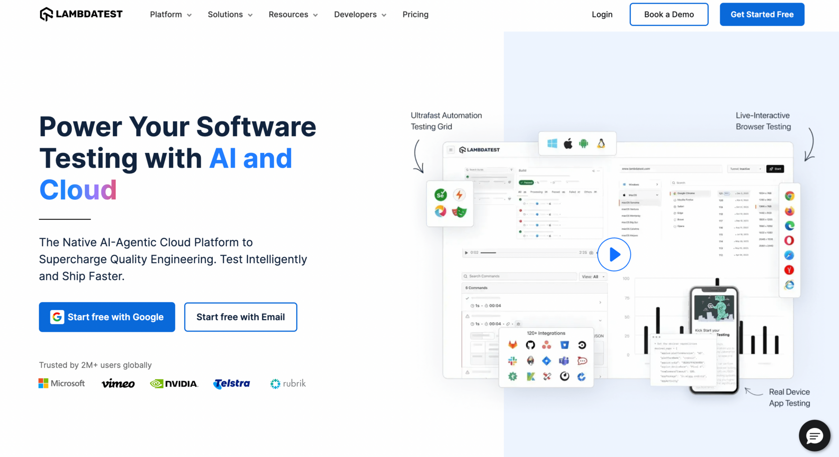 Скриншот страницы LambdaTest
