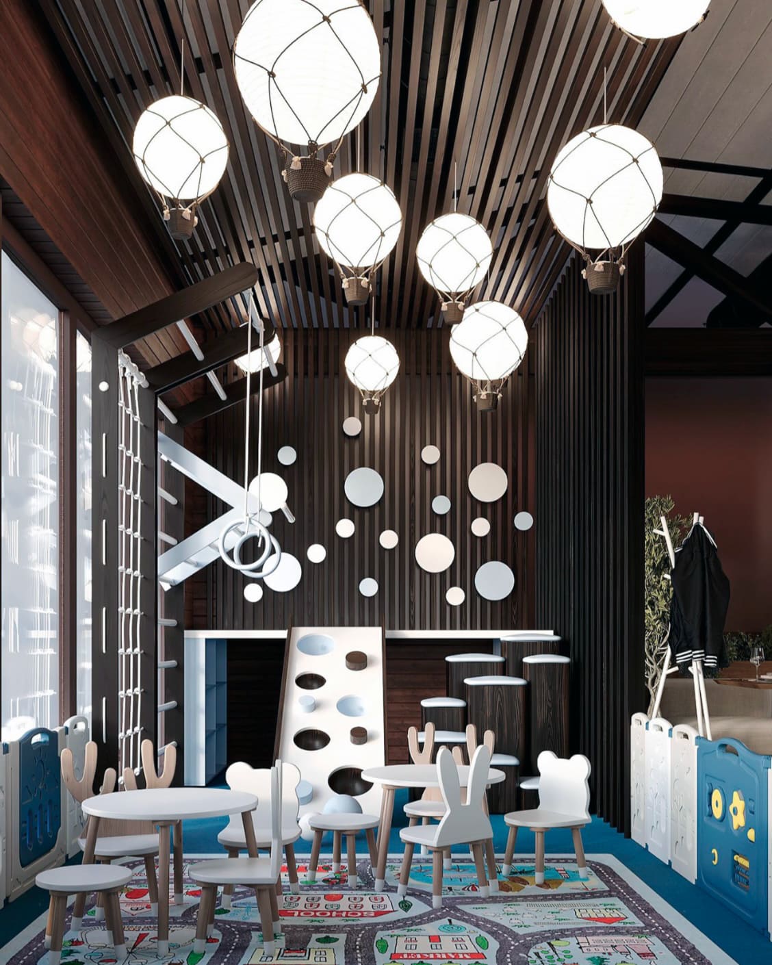 Детский игровой домик как центр игровой зоны