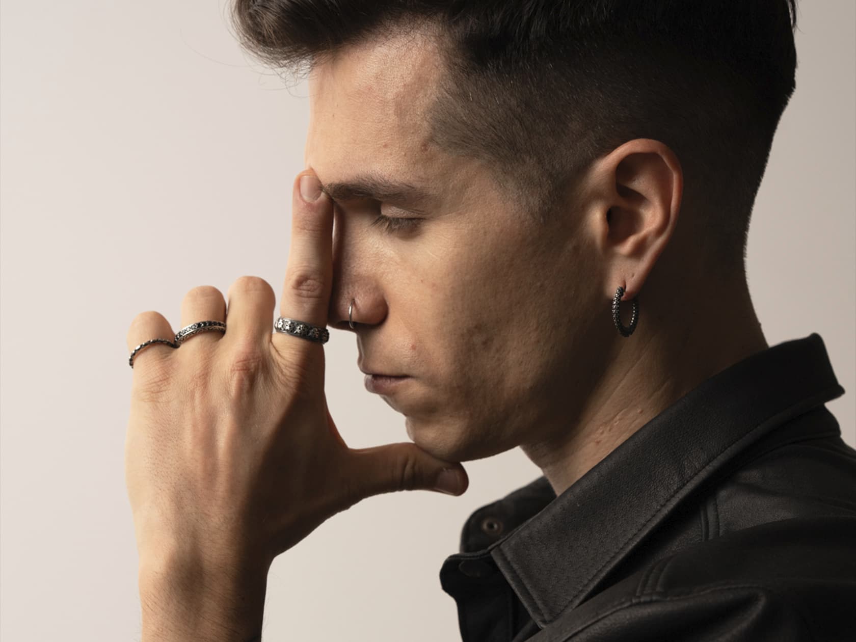 Серебряные серьги конго Rebelty