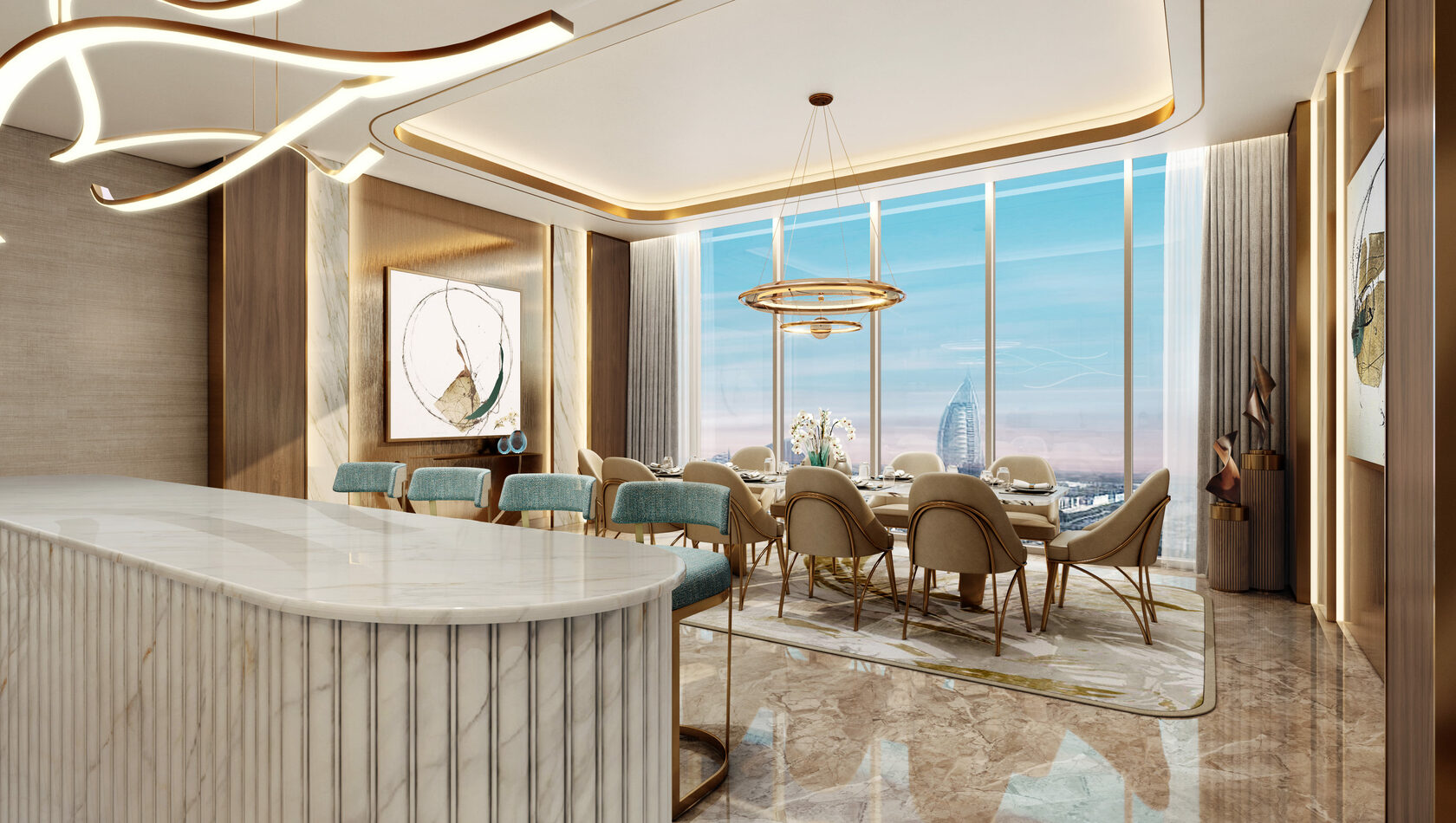 Apartment for Sale in Fairmont Residences Dubai Skyline: Luxury 2 BR, Premium Amenities, Great Views