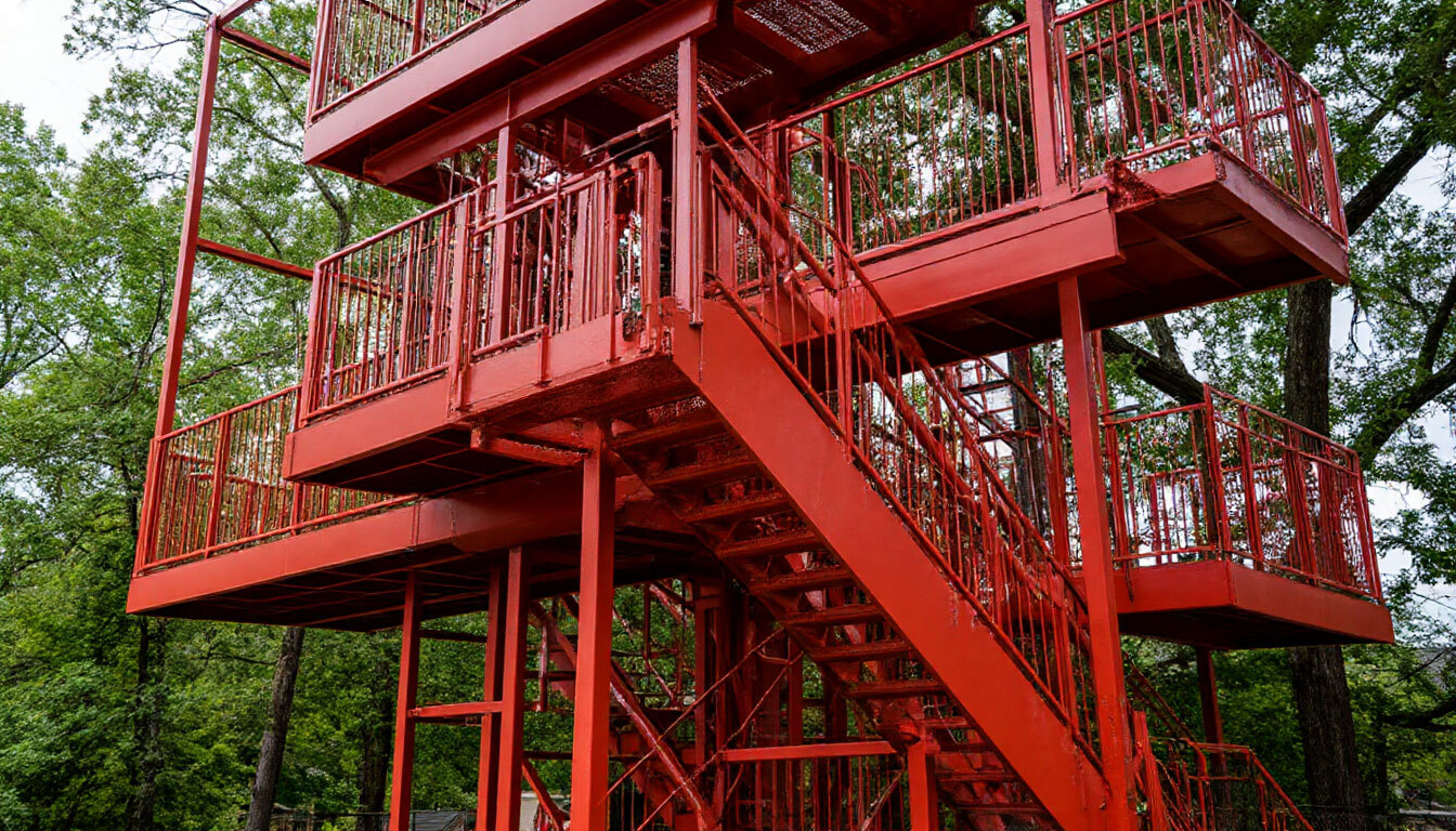 Эксплуатационное испытание наружной пожарной лестницы