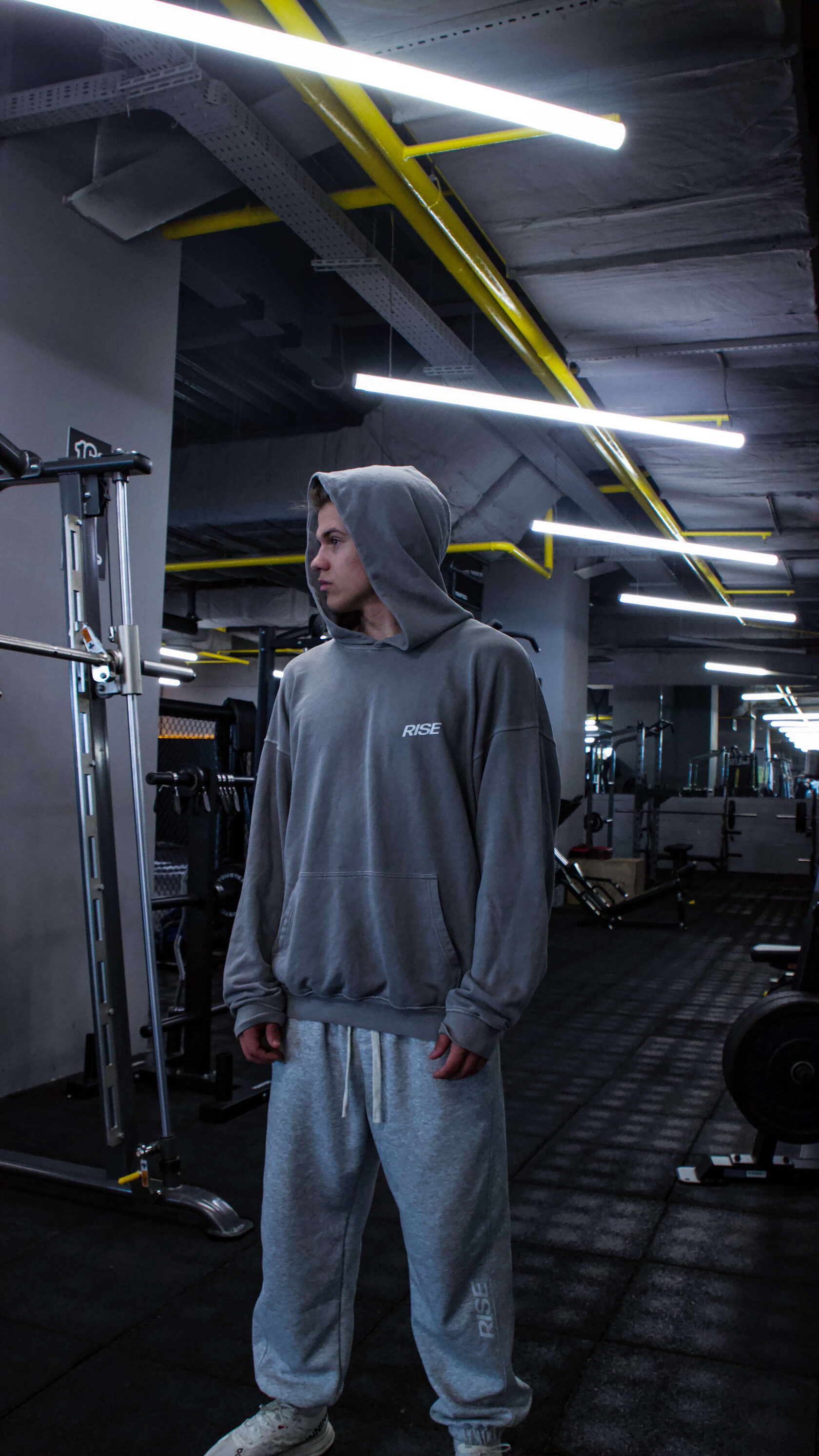 Спортивное худи Rise серое Training Club мужское