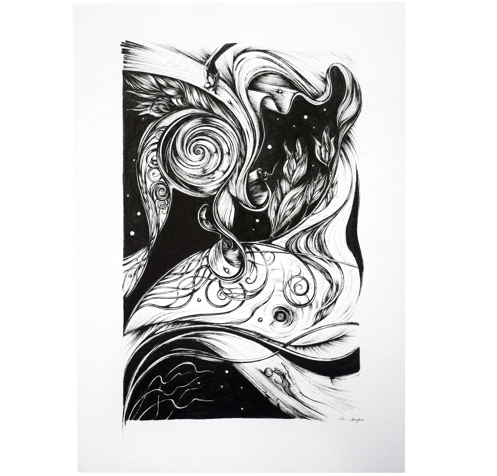 ink drawing, intuitive drawing, artist moscow, mingalevaart, графика Анна Мингалёва, картины mingalevaart, сюрреализм графика, символизм, 