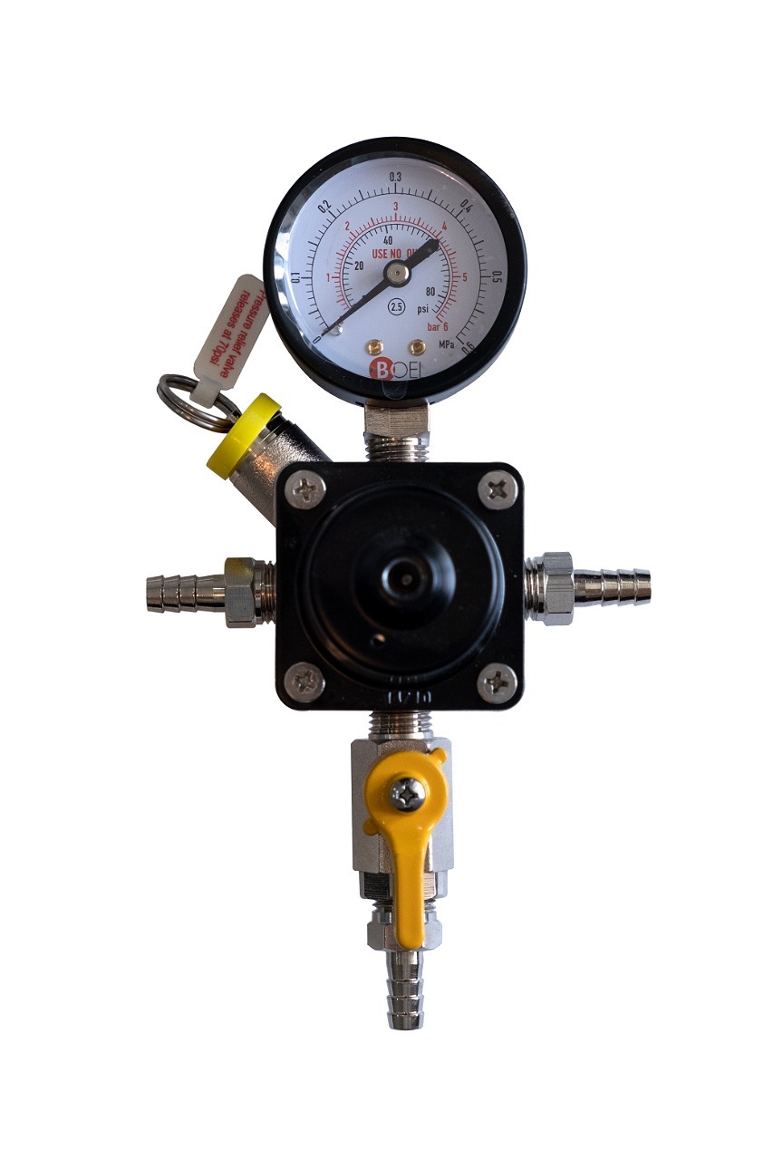 CO2 flow reducer for 1 outlet (4 bar) shut-off valve BOEL PREMIUM