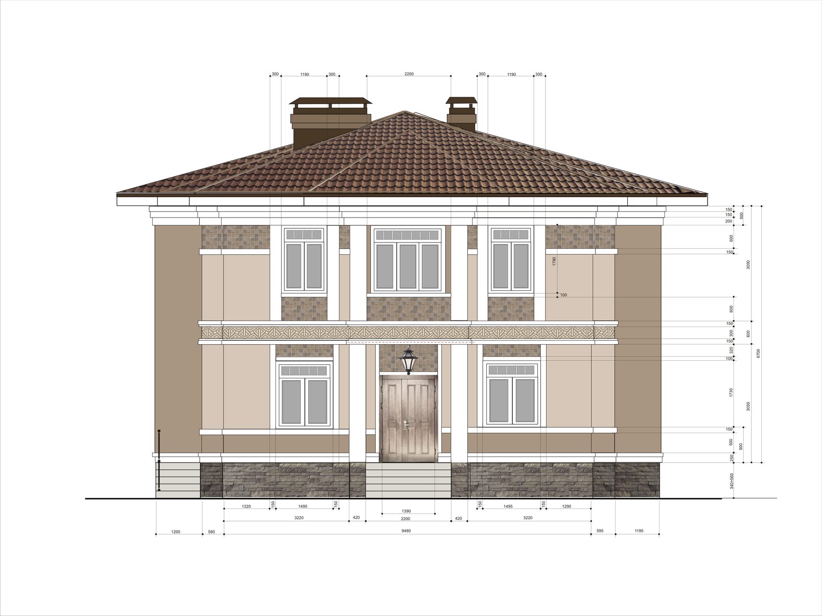 Пример дизайн проект фасада дома