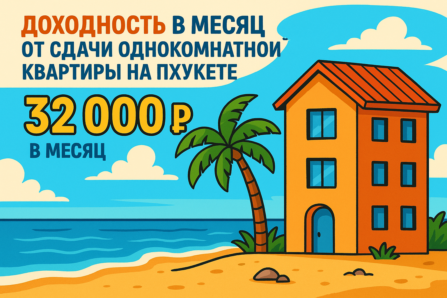 Арендный бизнес на Пхукете остаётся одним из самых стабильных и прибыльных в Азии. И если вы рассматриваете покупку однокомнатной квартиры под сдачу, самое время разобраться: какой доход реально получать в месяц и стоит ли игра свеч?  Команда Z4Realty дел