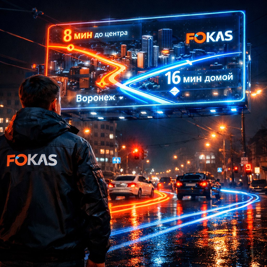 голографическая реклама в Яндекс.Картах на перекрёстке