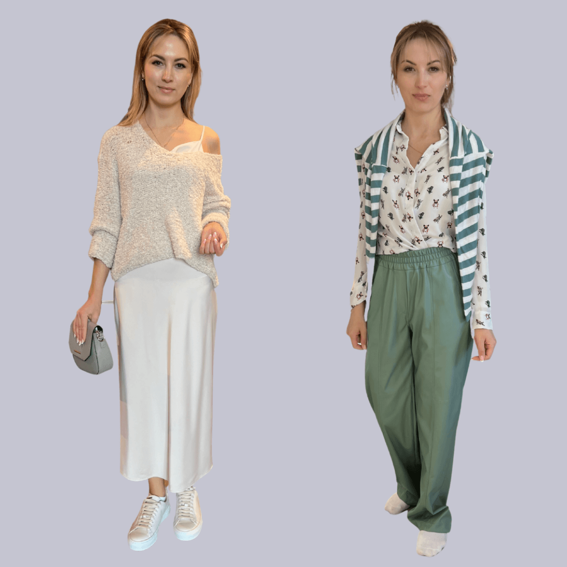 девушка в повседневных модных образах