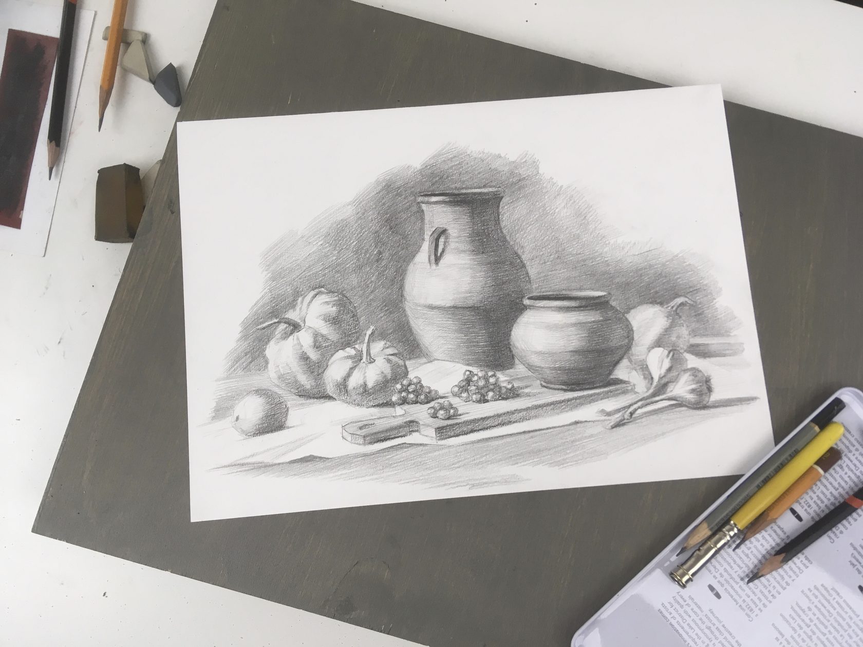 Мини-курс «Три натюрморта простыми карандашами» | Натюрморт карандашом для  начинающих | Художник ONLINE