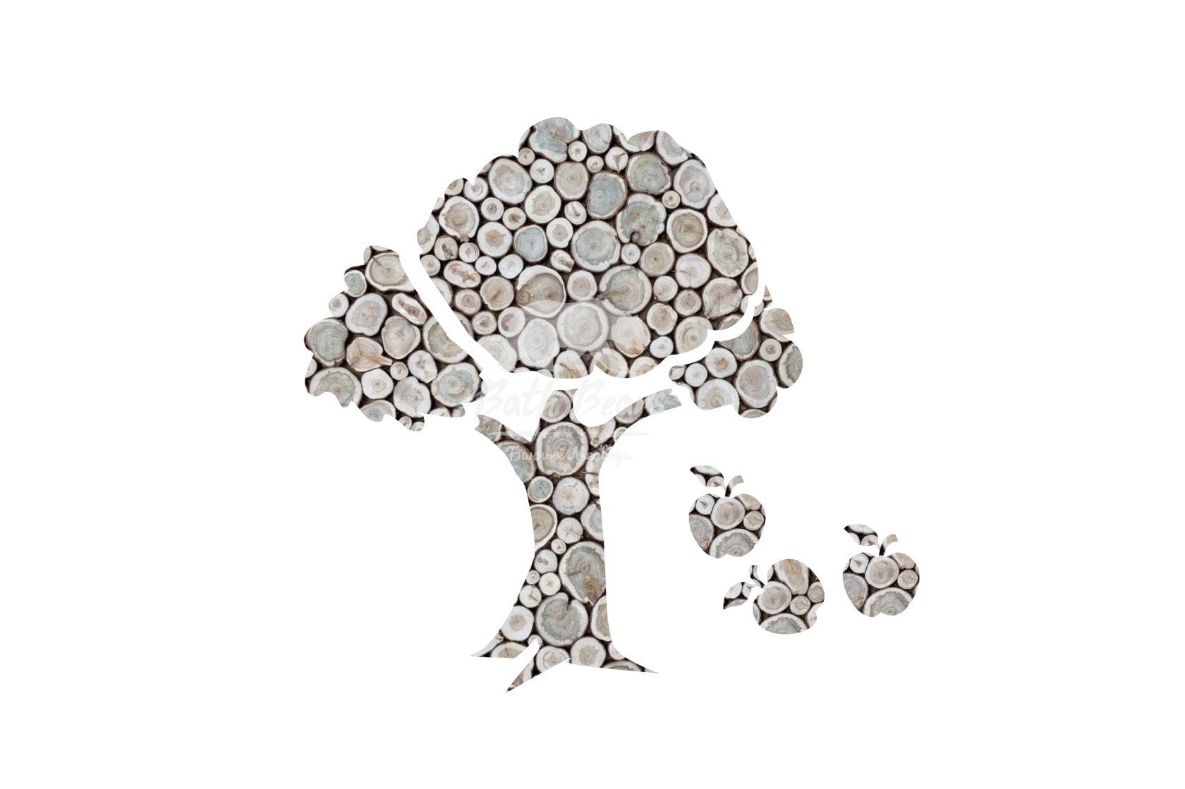 Панно из можжевельника "Яблоня"+ 3 яблока