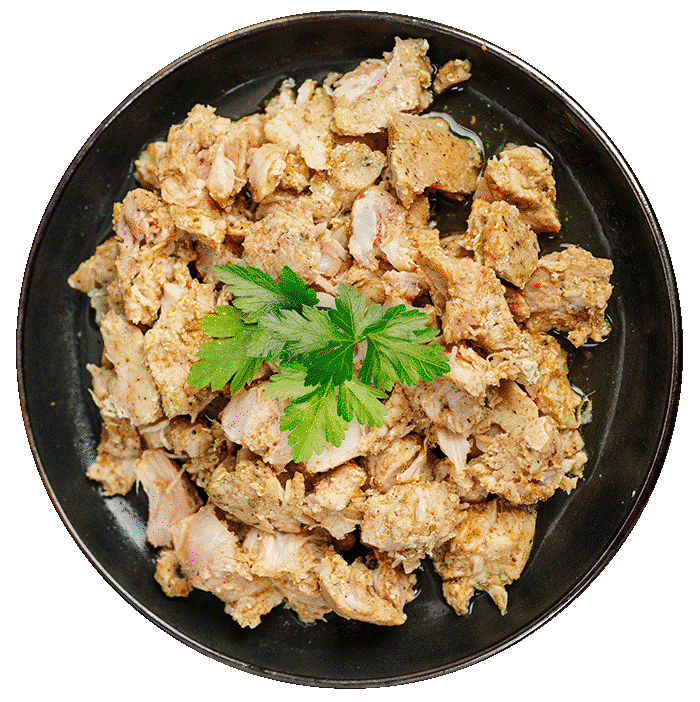 Купить мясо курицы в собственном соку оптом в реторт упаковке.