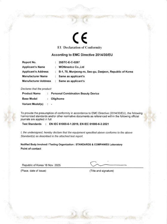 CE Declaration Oligihome