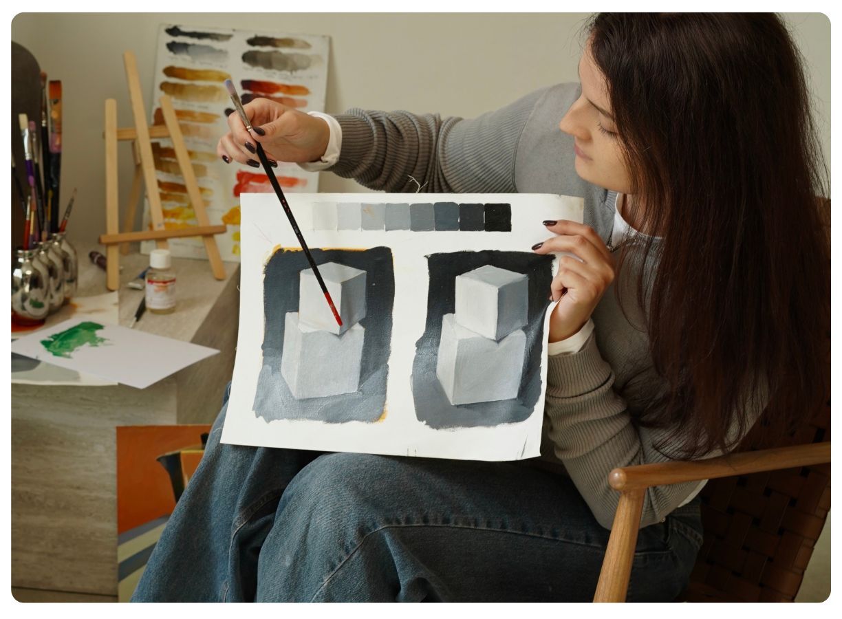 Олійні фарби для початківців, палітра та змішування кольорів у живописі олією