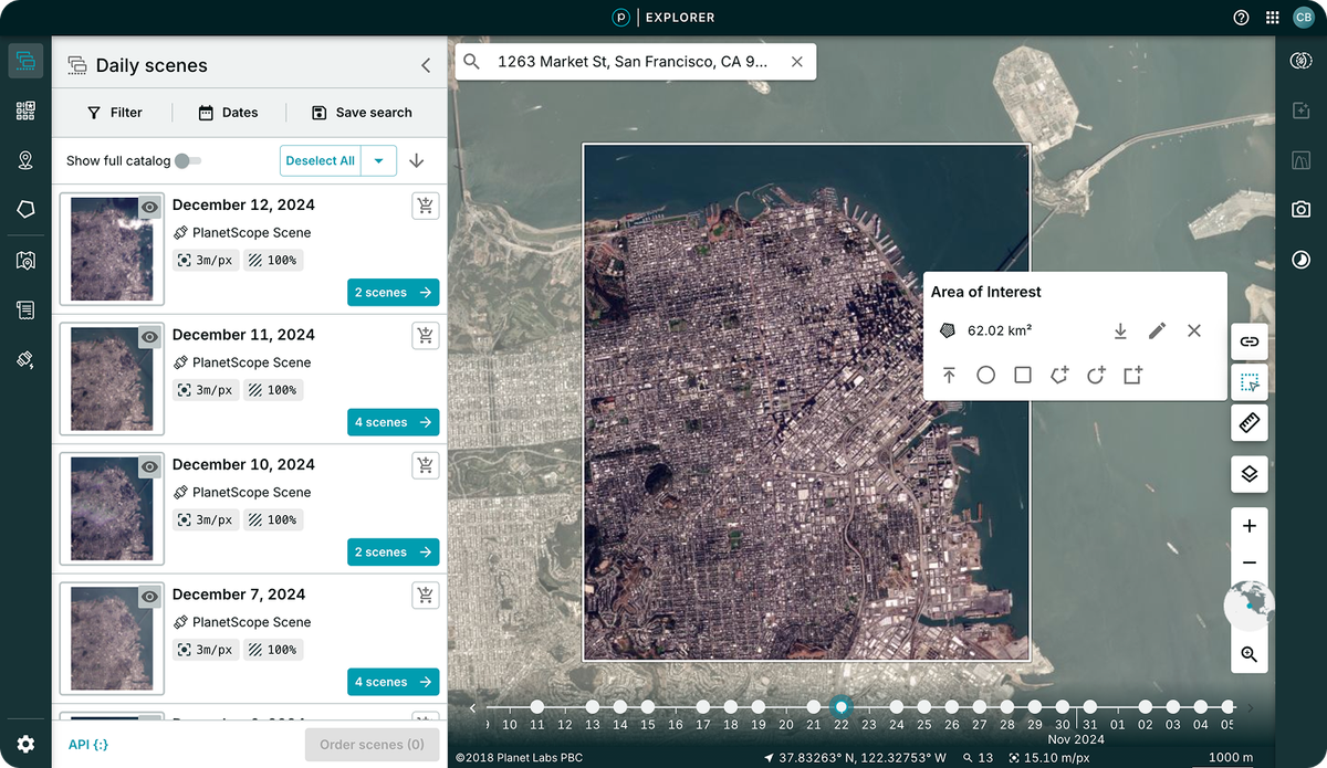 умное планирование городской среды, ИИ-аналитика на спутниковых данных Planet Labs