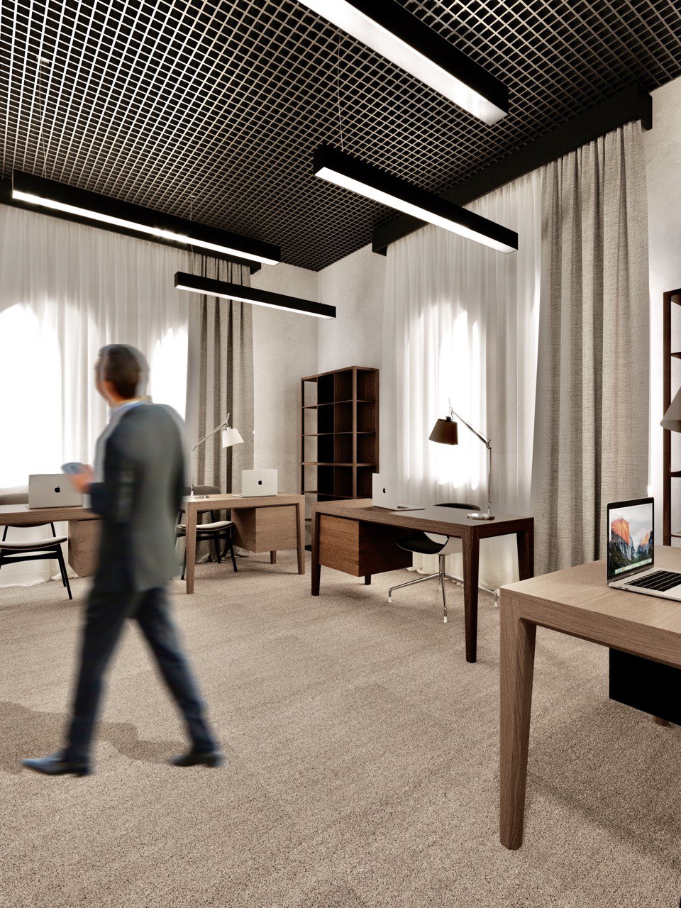 светильники кольца светодиодные в офисе