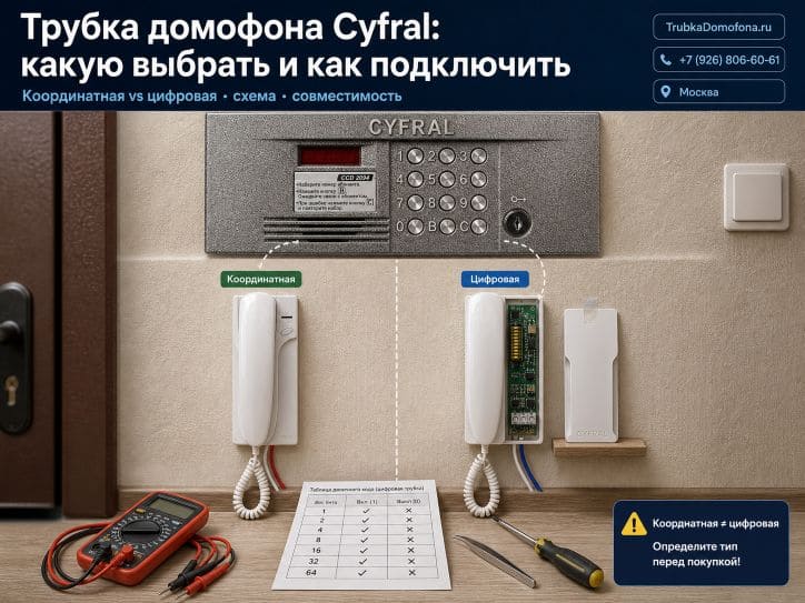 Трубка домофона Cyfral: особенности схема подключения и совместимые модели