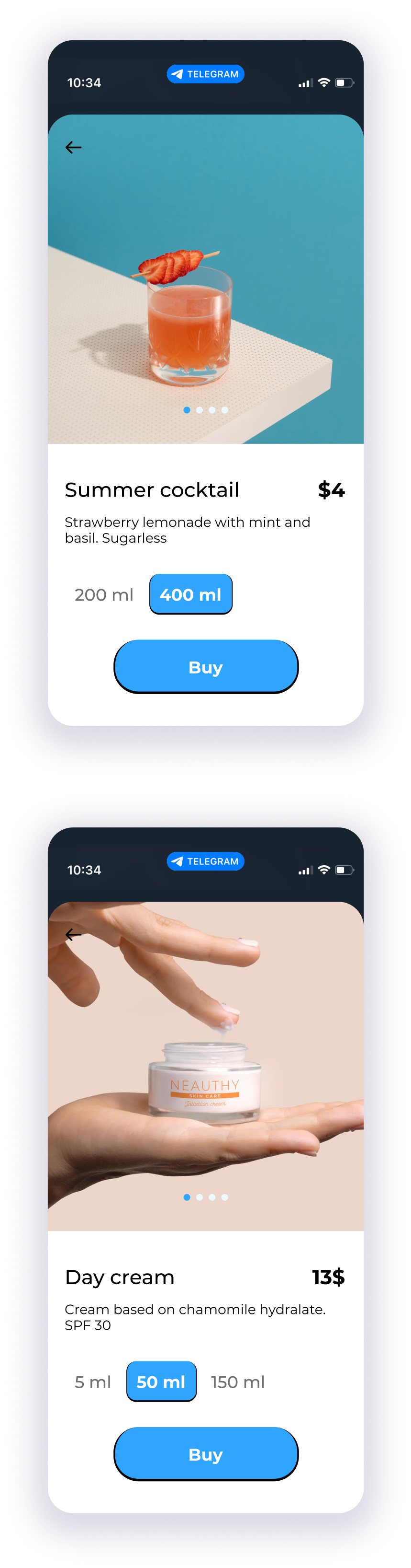Telegram shop builder