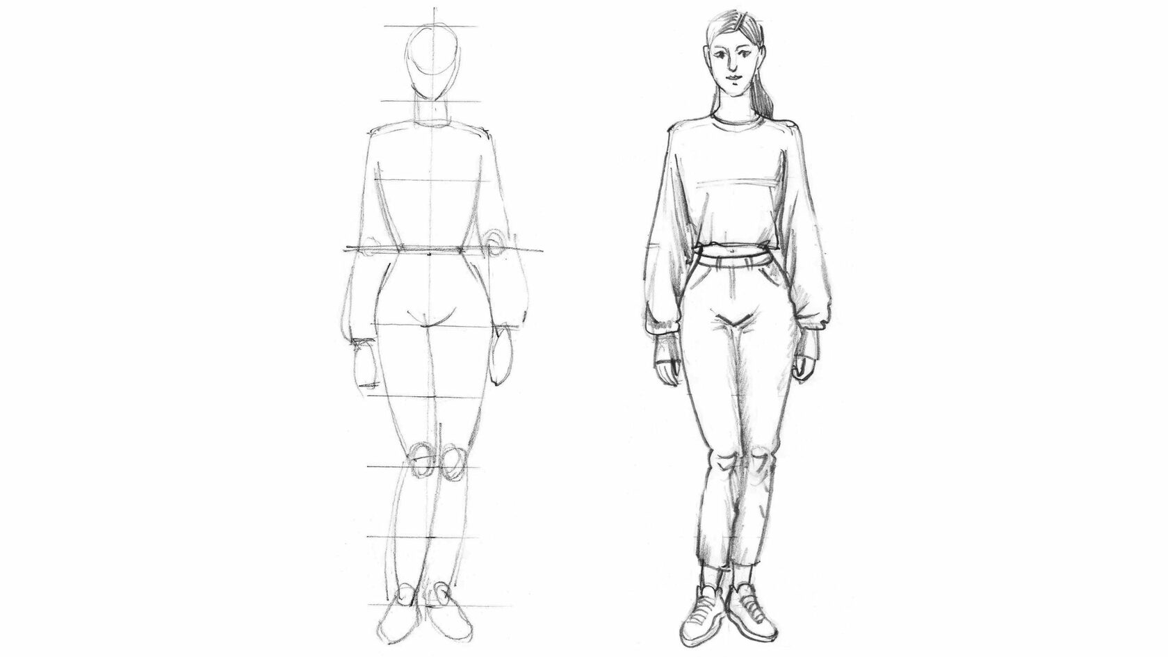 How To Draw A Body Step By Step | Body Drawing EASY - YouTube