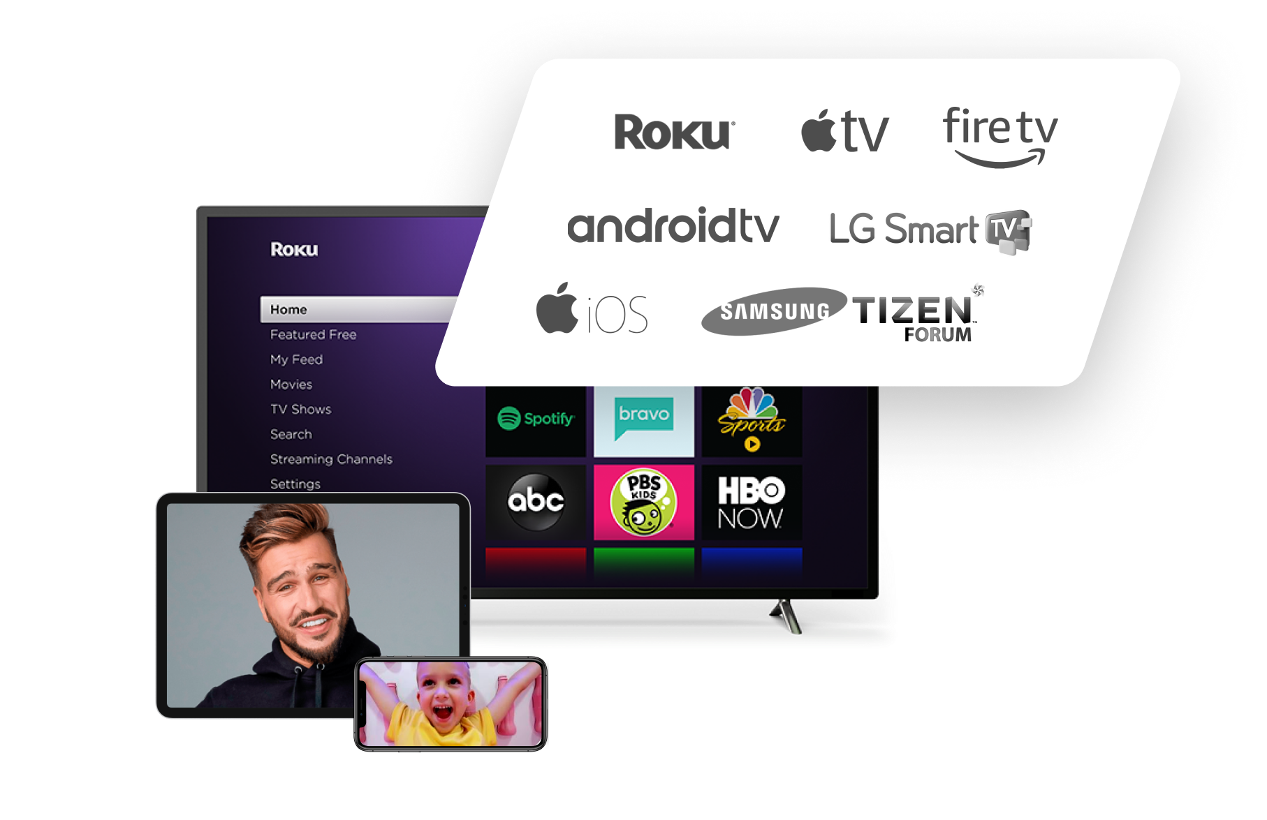  Streaming video on smartphones, tablets, and Smart TV with Apptivise