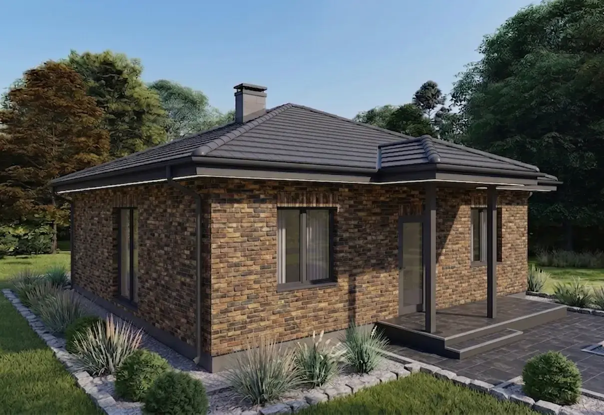 Индивидуальный одноэтажный дом 91 м²: изображение 1