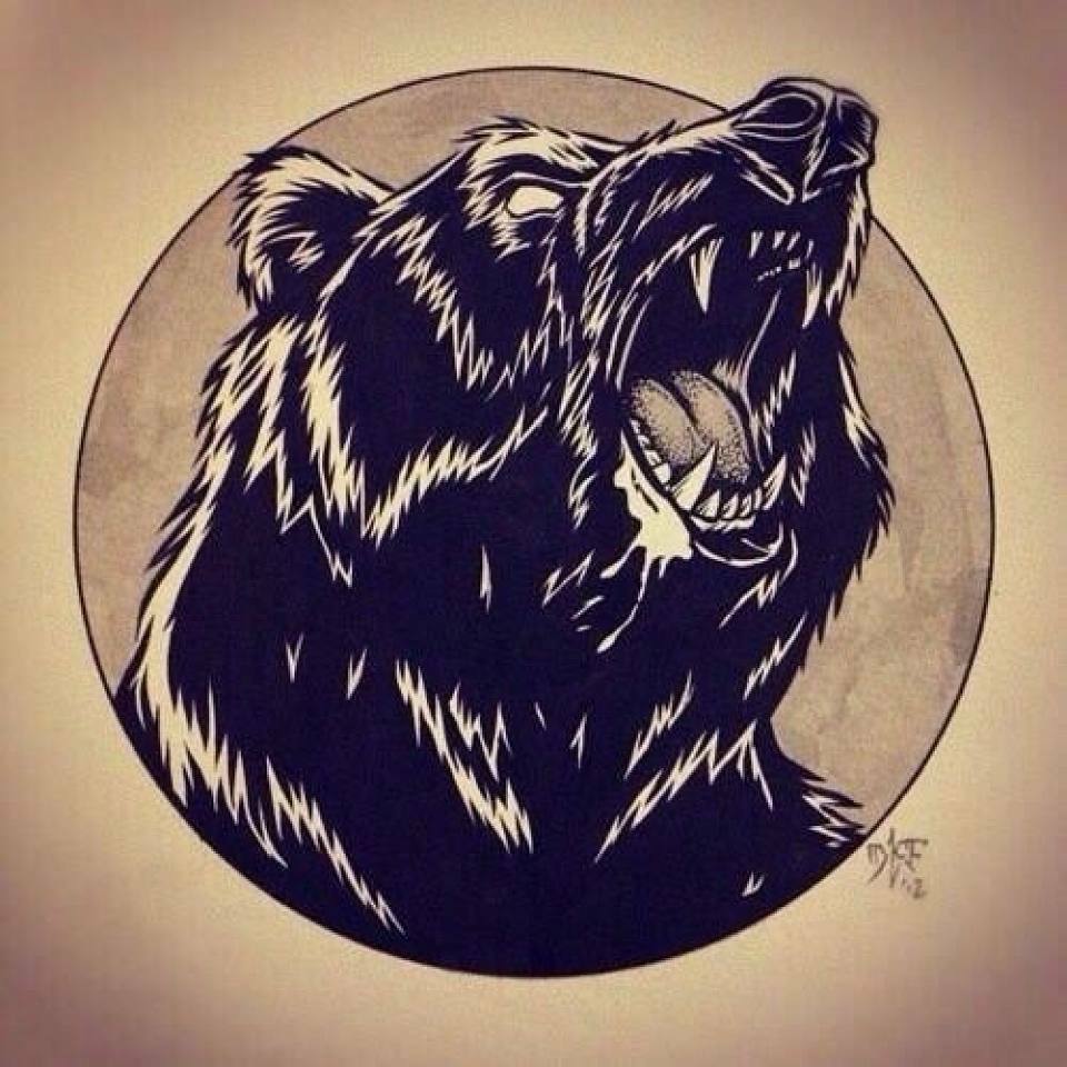 Медведь арт эскиз