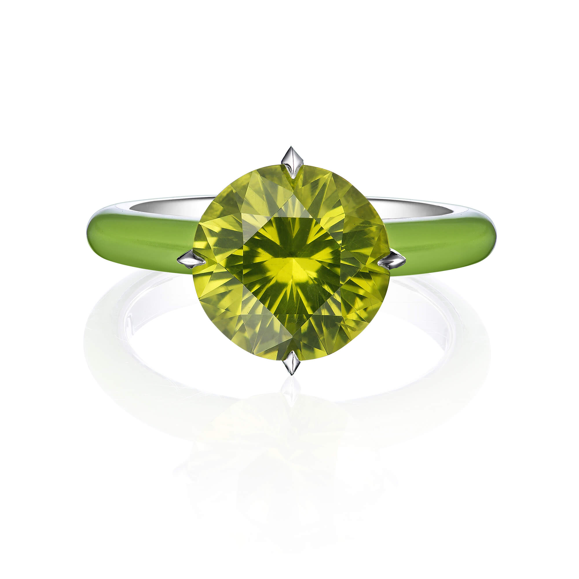 Poison Drop кольцо. Зеленое керамическое кольцо. Пусеты с хризолитом из золота. Брошь с хризолитом из золота.