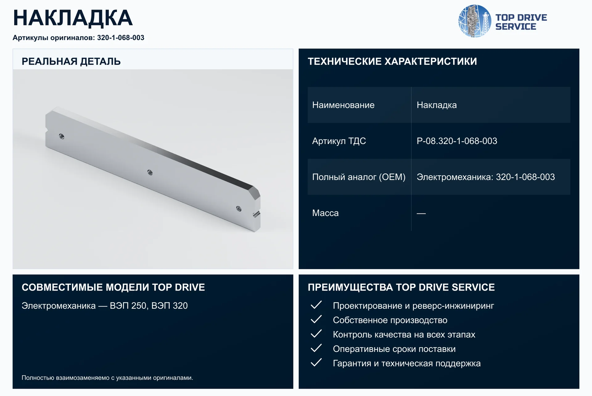 Накладка — OEM 320-1-068-003