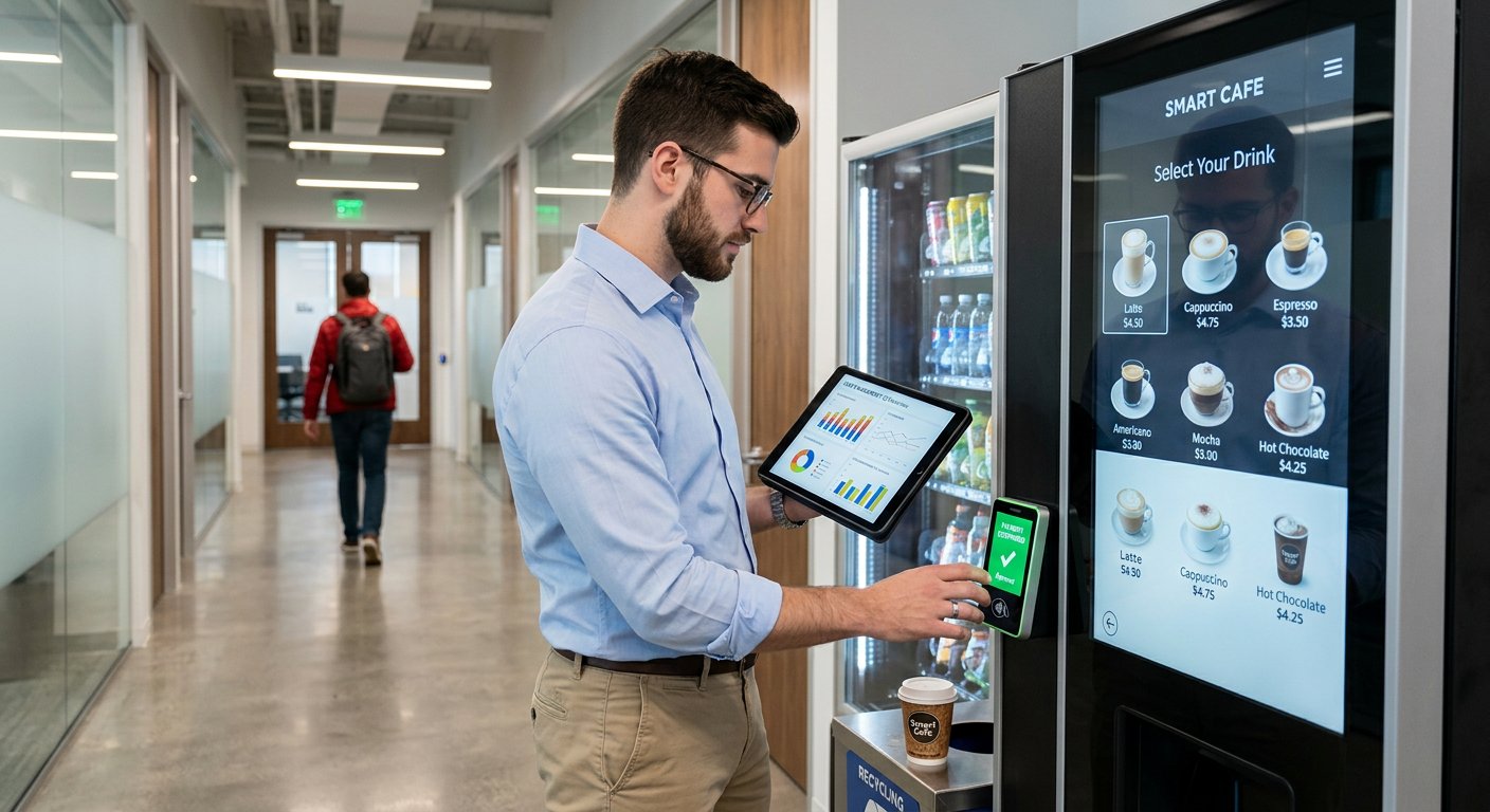 emplacements automatisés des bars à café, meilleurs emplacements pour les entreprises de café automatisées, guide d&amp;amp;amp;#39;emplacement intelligent des bars à café, emplacements de café à fort trafic, circulation piétonnière des kiosques à café