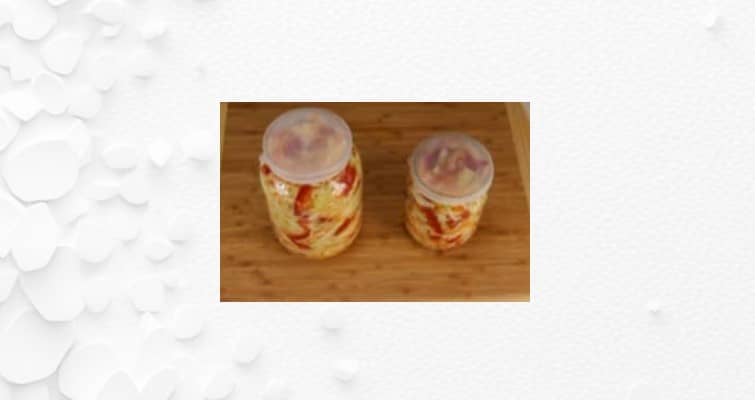 Приготовление маринованной капусты с болгарским перцем и морковью: шаг 7