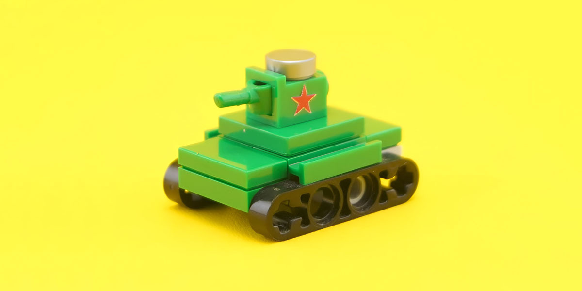 LEGO мини самоделка: Танк T-26 (рис. 1)