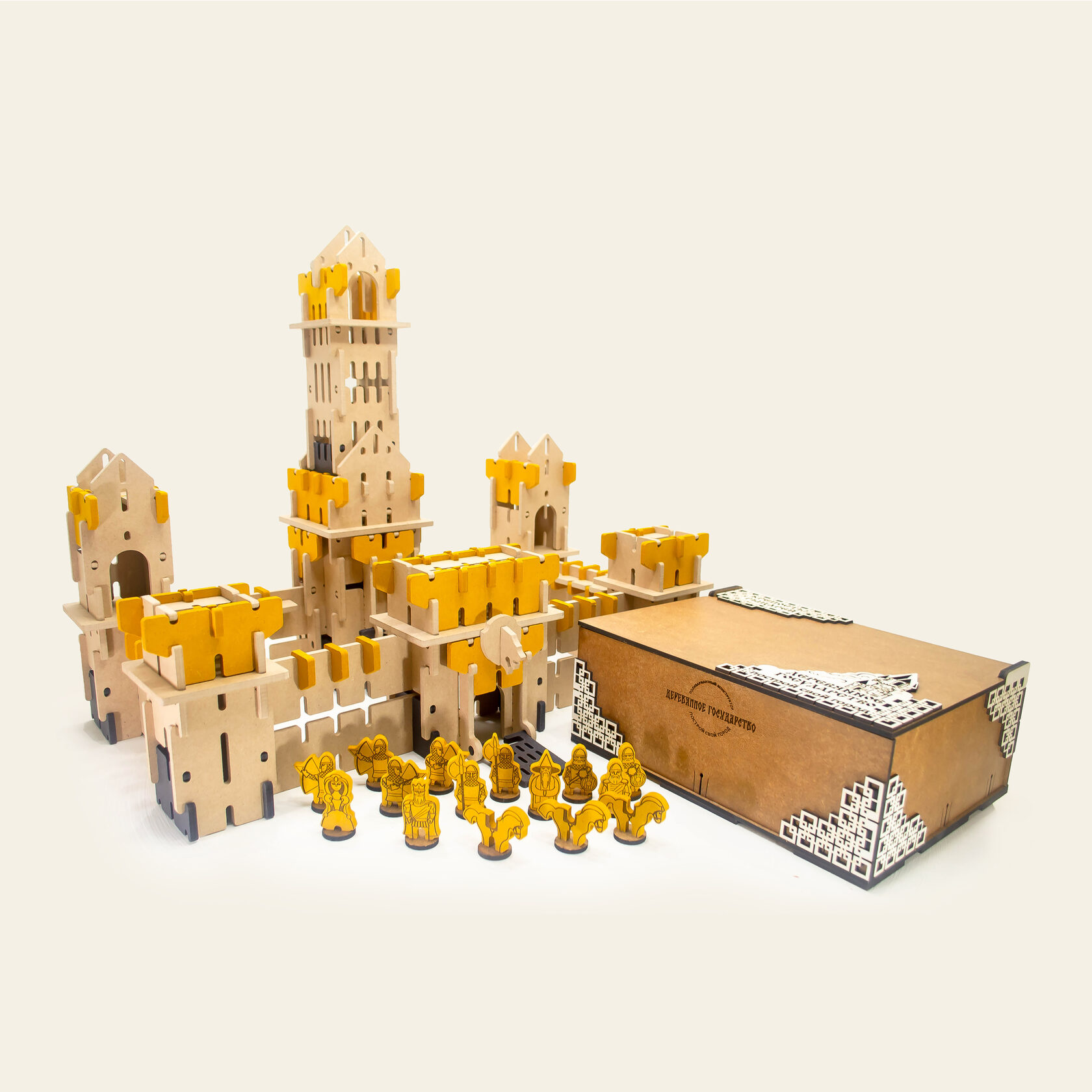 Деревянный конструктор «Крепость рыцарей» из серии Крепости Деревянного государства