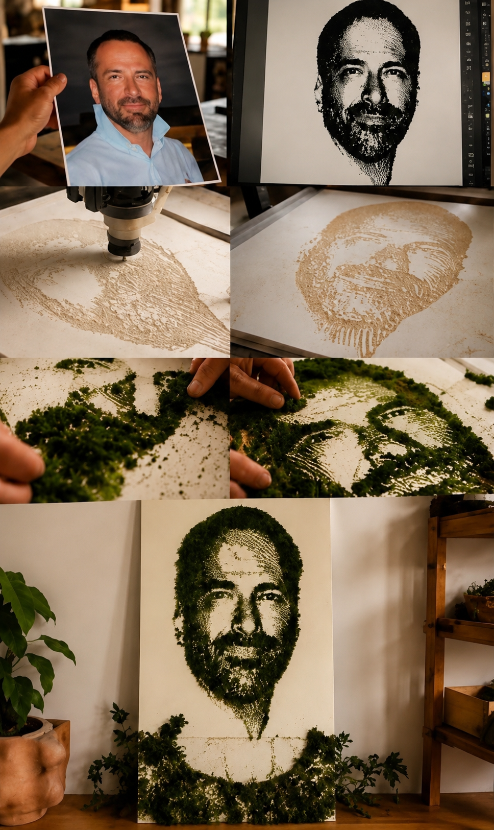 Moss portrait collage