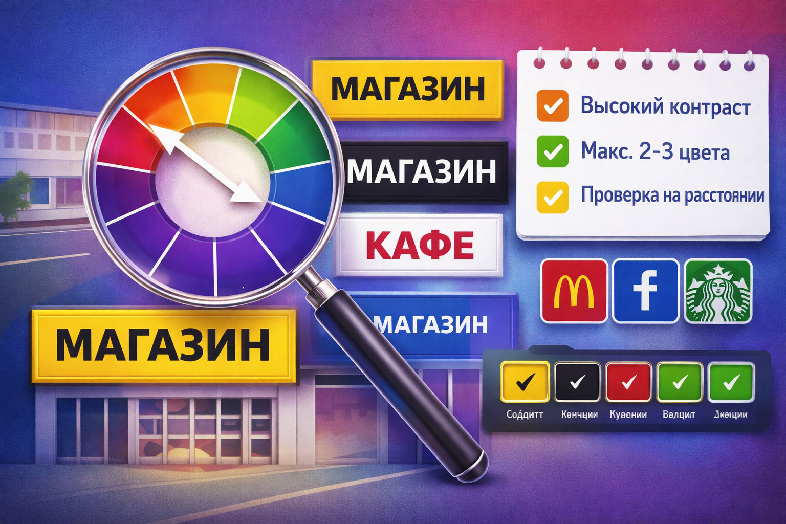Как выбрать цвет для вывески?