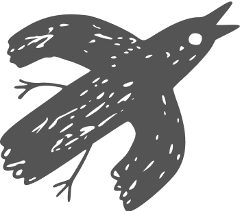 нарисованный серый ворон