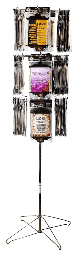 Торговая стойка для выкладки сувенирной продукции бренда Универсальный свиток