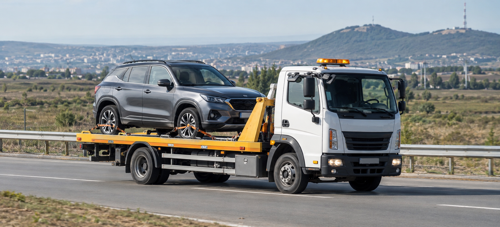 Перевозка автомобиля на эвакуаторе