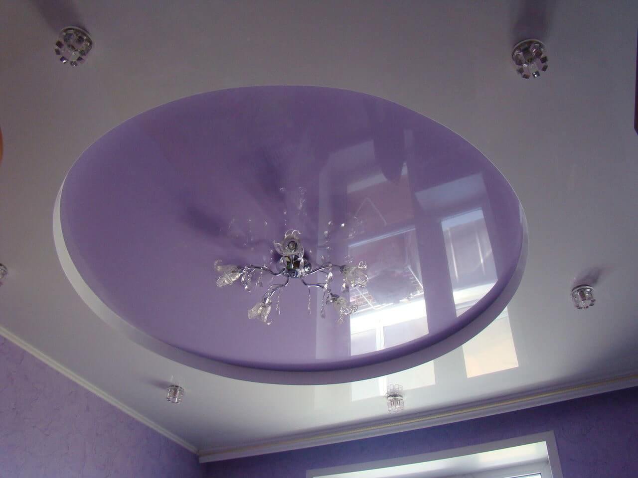 Фиолетовый натяжной потолок
