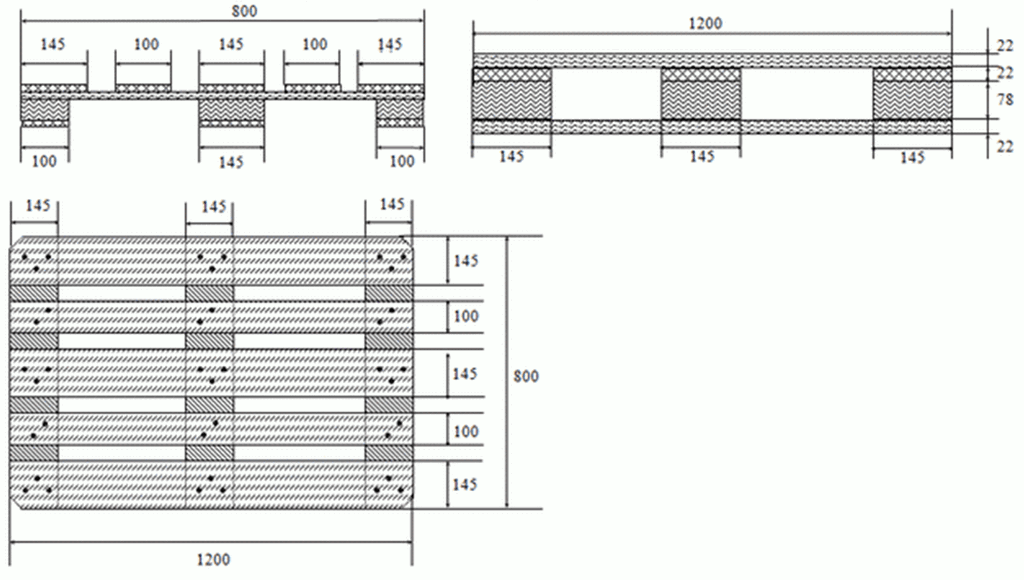 Чертеж паллета 1200х800