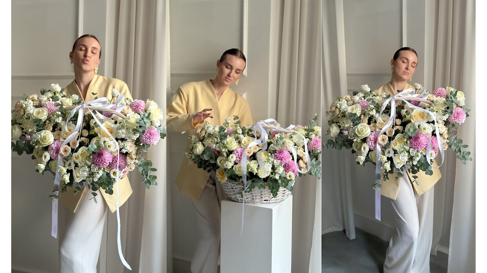 цветы в корзине