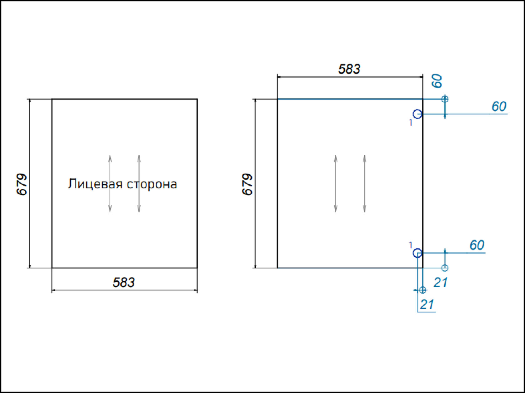 чертежи на фасады в базис мебельщик, присадка петлей на фасаде