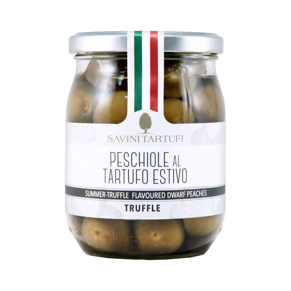 Зеленые персики с трюфелем 500 г Savini Tartufi