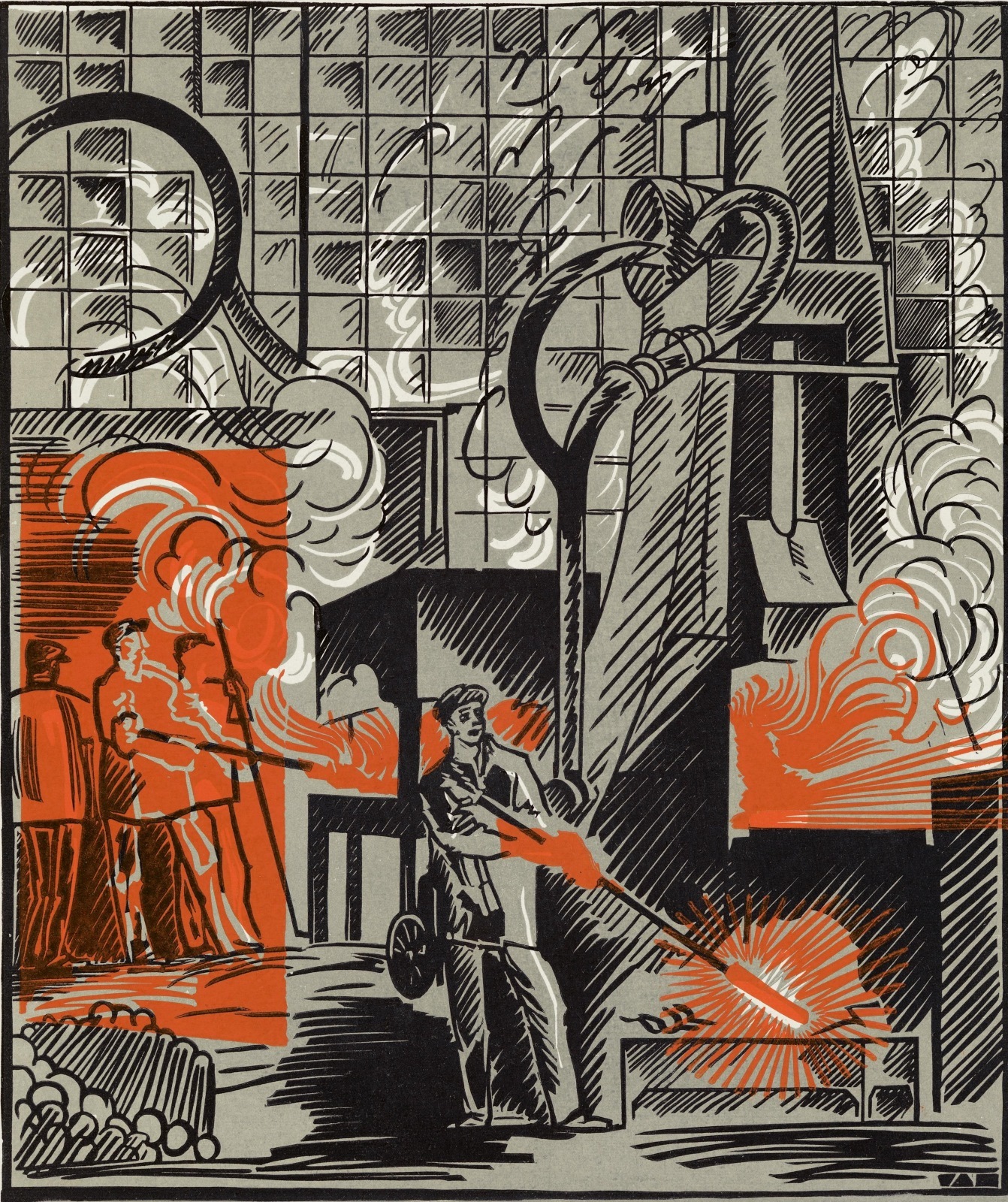 Кравченко А.И. Завод «АМО». Кузнечный цех. 1932 