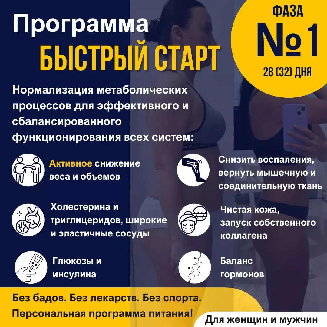 Рацион программы Быстрый старт