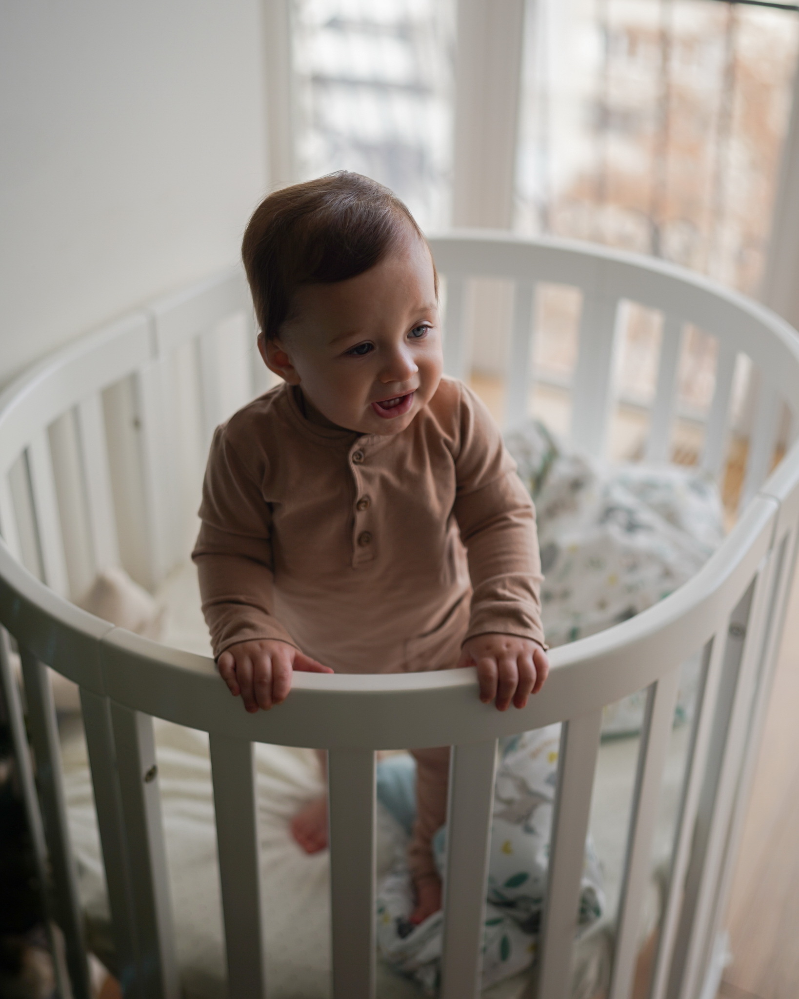 Berceau ovale BabyRace - Lit d'appoint - Berceau pour bébé - Berceau avec  auvent 