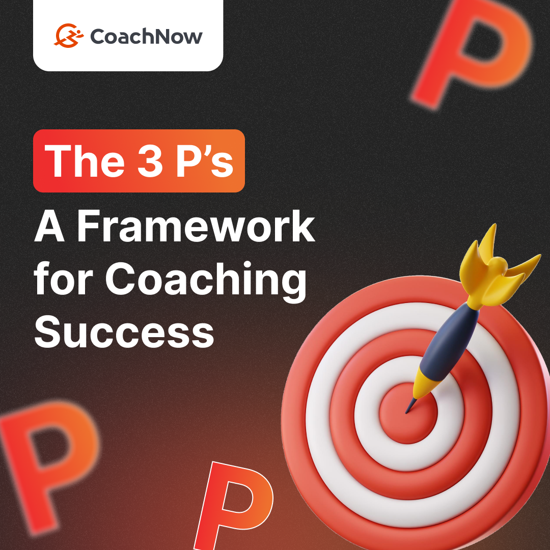 coachnow the 3 p&amp;#39;s a framework for coaching success, a bullseye with dart in the center