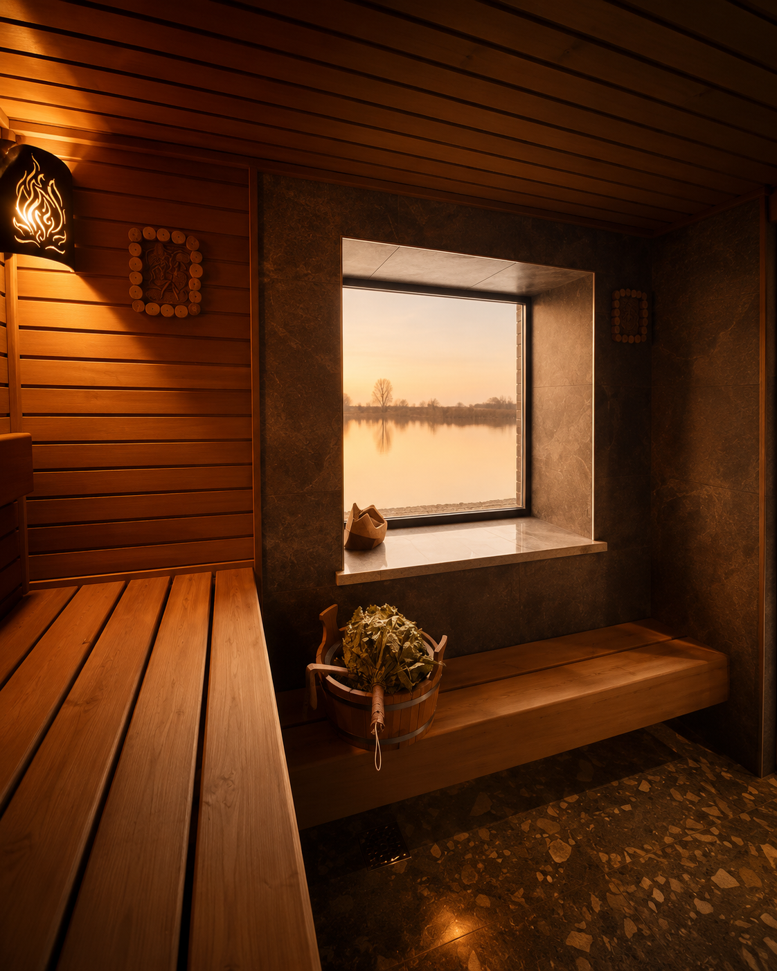 Баня на дровах в RETREAT